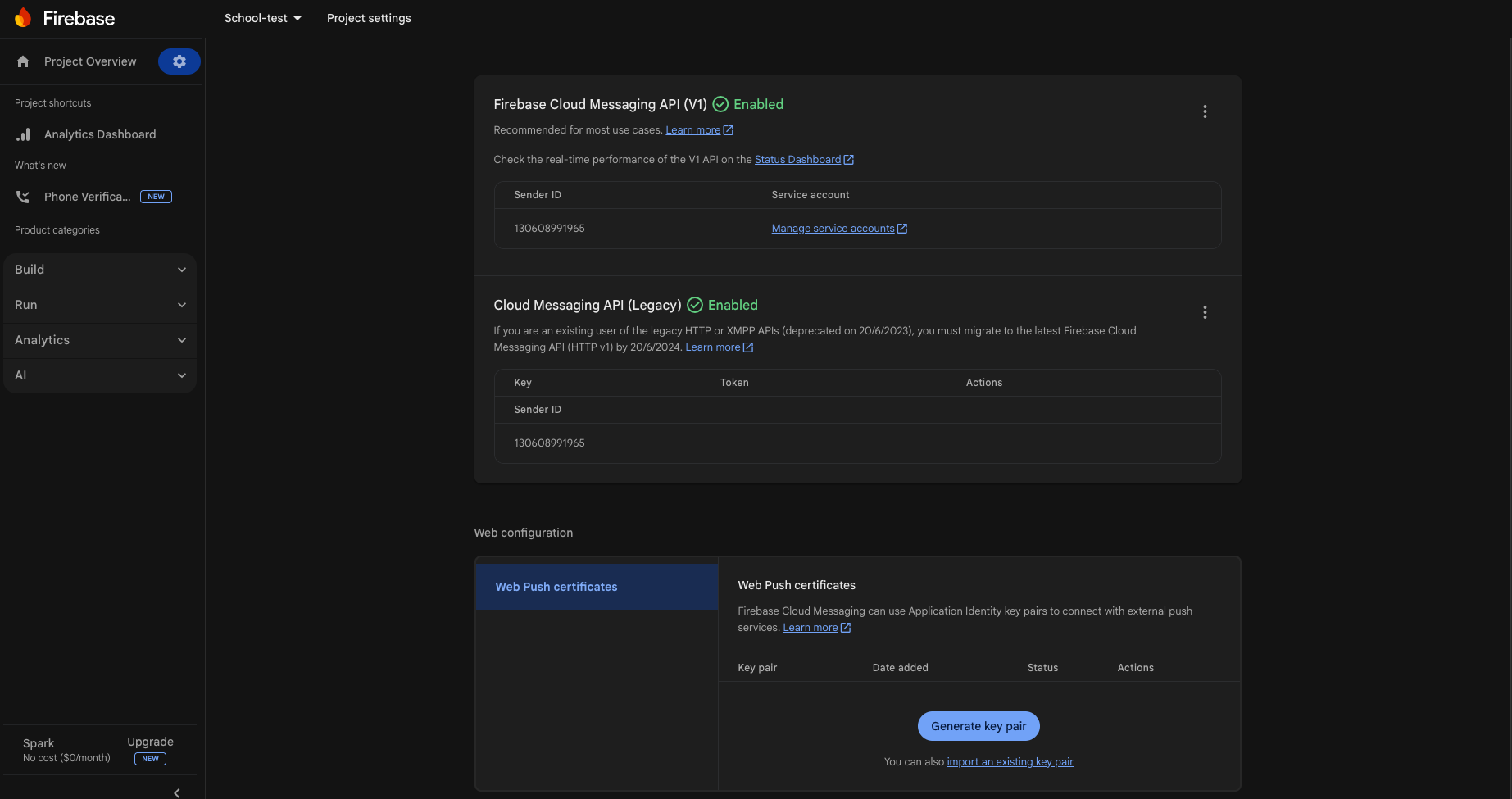Cloud Messaging Certificates
